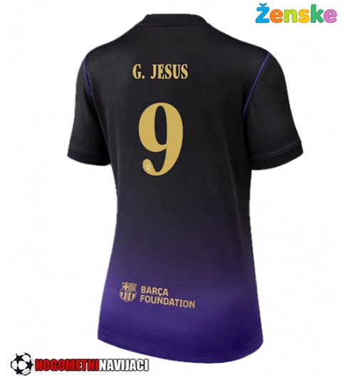Ženske Nogometnih dresov Barcelona Gabriel Jesus #9 Gostujoči 2026-27 Kratki rokavi Ženske Nogometnih dresov Barcelona Gabriel Jesus #9 Gostujoči 2026-27 Kratki rokavi